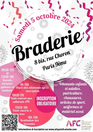Braderie AFC ND de Lorette 5 octobre 2024
