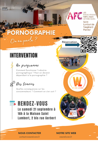 Affiche conférence pornographie 21 septembre 2024